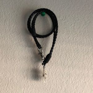 Leather Feather Bracelet